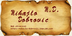 Mihajlo Dobrović vizit kartica